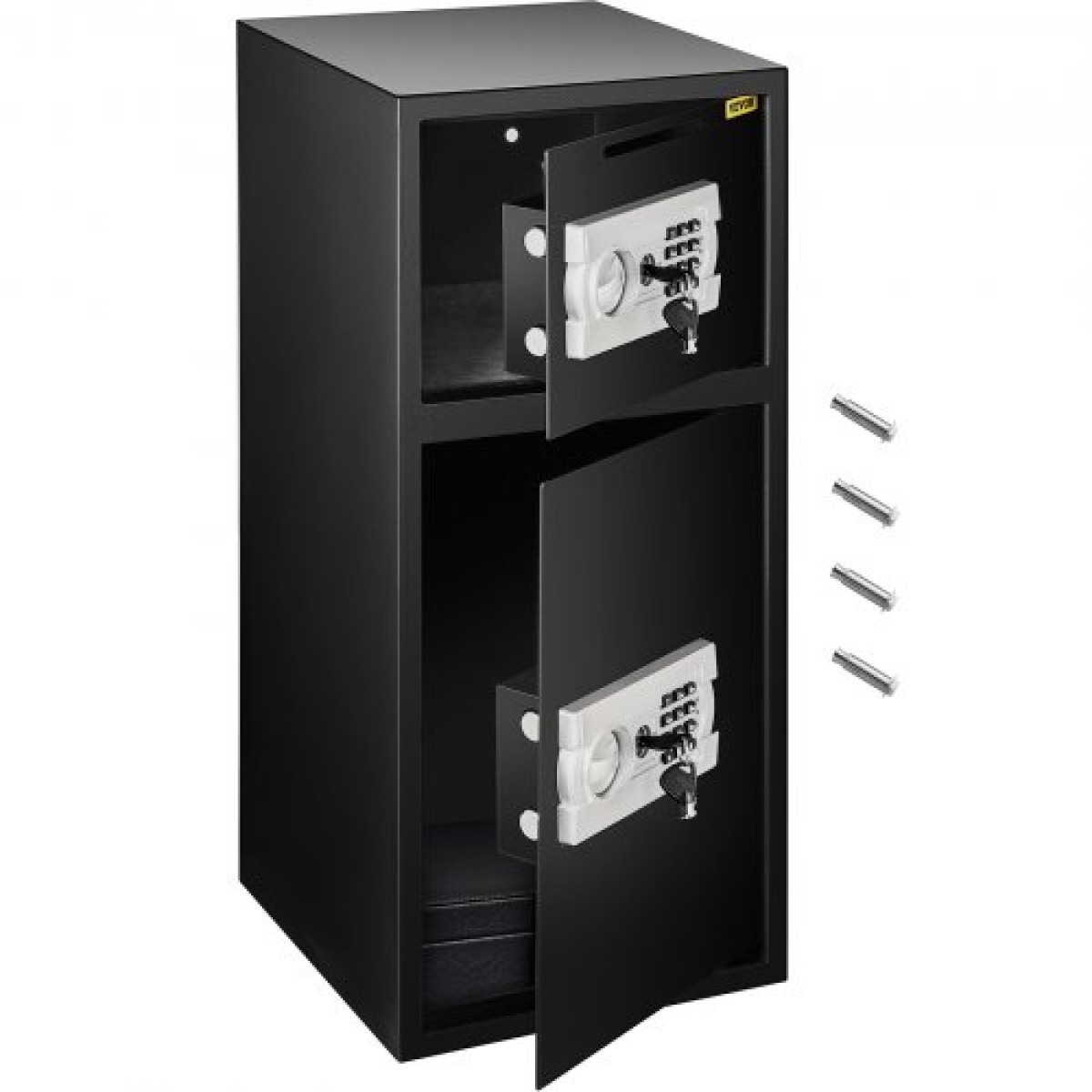 VEVOR 74 L Ψηφιακή θυρίδα ασφαλείας διπλής πόρτας Πιστόλι Χρηματοκιβώτια Ταμειακή Κλειδαριά ασφαλείας Γραφείο Ισχυρό Σιδερένιο Μεγαλύτερο Ψηφιακό Χρηματοκιβώτιο