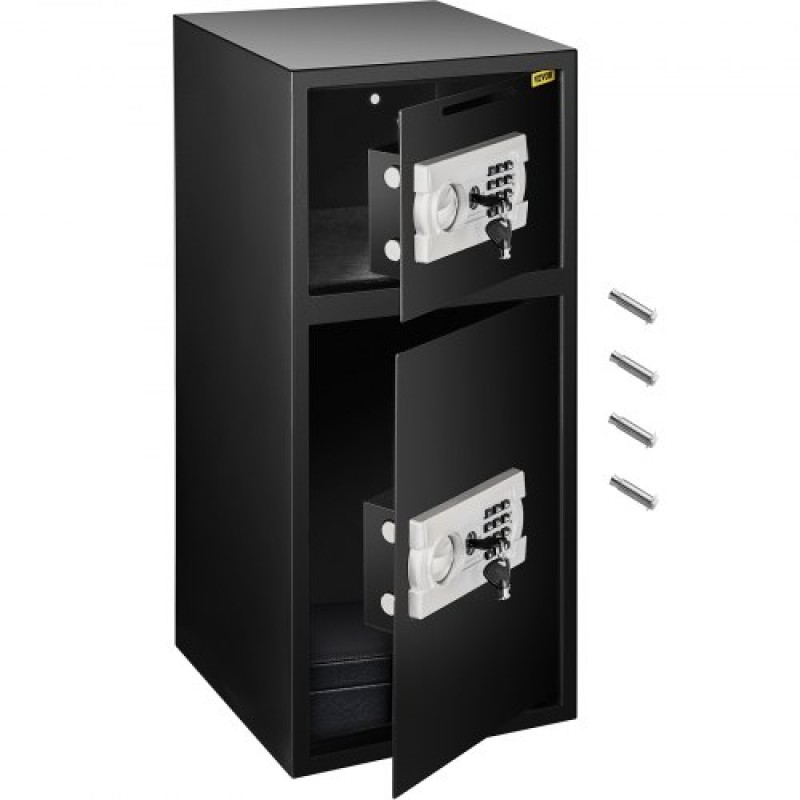 VEVOR 74 L Ψηφιακή θυρίδα ασφαλείας διπλής πόρτας Πιστόλι Χρηματοκιβώτια Ταμειακή Κλειδαριά ασφαλείας Γραφείο Ισχυρό Σιδερένιο Μεγαλύτερο Ψηφιακό Χρηματοκιβώτιο