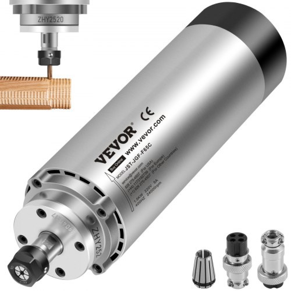 VEVOR 1.5KW 2220V Air Cooled Spindle Motor CNC Air Cooling Spindle Motor for CNC Engraving Milling Machine