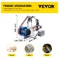 VEVOR Benchtop Disk & Belt Sander Πάγκος τριβείο 1,5KW με Ph 427 x 30,5 cm Ρυθμιζόμενος ιμάντας λείανσης με τροχό, Central Machinery Belt and Disk Sander 0-2800Rpm Combination Trivers