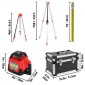 VEVOR Red Rotary Laser Level Self Leveling Measuring Αυτόματη αυτοεπιπεδούμενη στάθμη λέιζερ 360 μοιρών Περιστροφική σάρωση 500m + τρίποδο + 5 μέτρα Προσωπικό