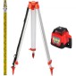 VEVOR Red Rotary Laser Level Self Leveling Measuring Αυτόματη αυτοεπιπεδούμενη στάθμη λέιζερ 360 μοιρών Περιστροφική σάρωση 500m + τρίποδο + 5 μέτρα Προσωπικό