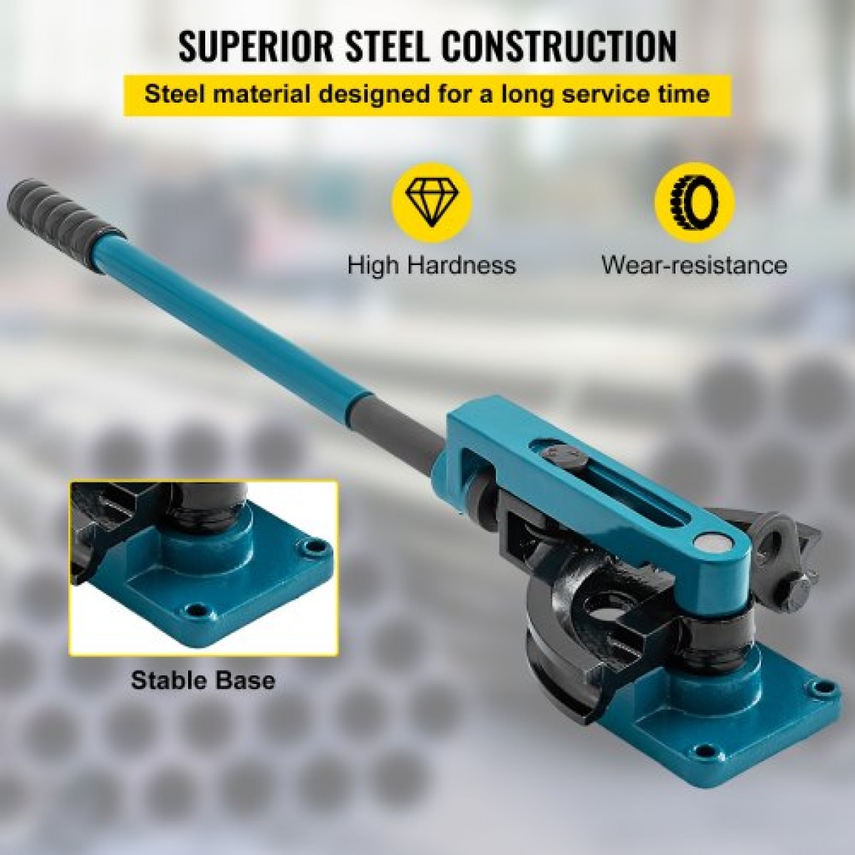 VEVOR Pipe Bender 3/8 έως 1 inch Pipe Tubing Bender Tube Bender 10 to 25mm Bending Formers Pipe Bender Σετ 7 στρογγυλές μήτρες Μέγεθος για χαλκό ορείχαλκος σωλήνας αλουμινίου από ανοξείδωτο χάλυβα