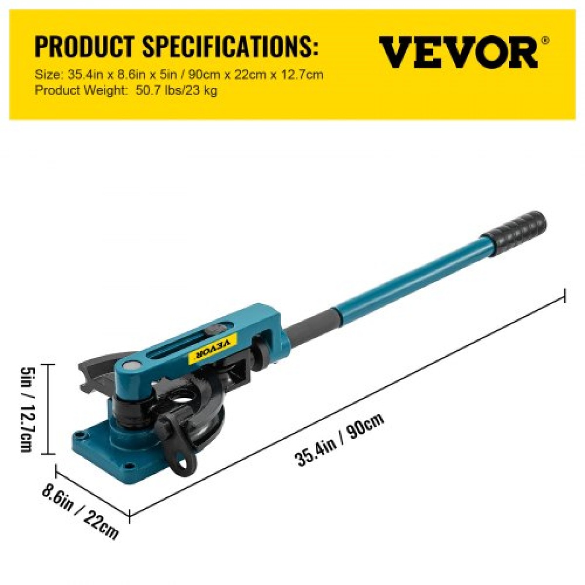 VEVOR Pipe Bender 3/8 έως 1 inch Pipe Tubing Bender Tube Bender 10 to 25mm Bending Formers Pipe Bender Σετ 7 στρογγυλές μήτρες Μέγεθος για χαλκό ορείχαλκος σωλήνας αλουμινίου από ανοξείδωτο χάλυβα