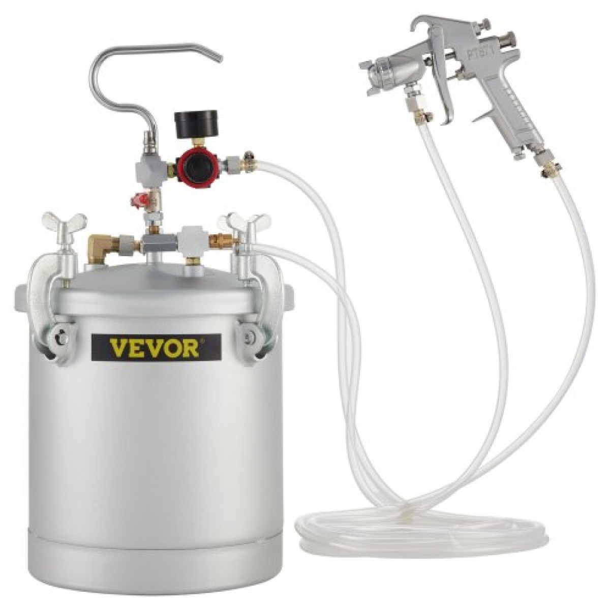 VEVOR Commercial Paint Pressure Tank 2,5 Galllons Pressure Pot Tank 10L Pressure Paint Pot Feed Spray Spray 1,5mm Nozzle Paint Spray for 10L Painting