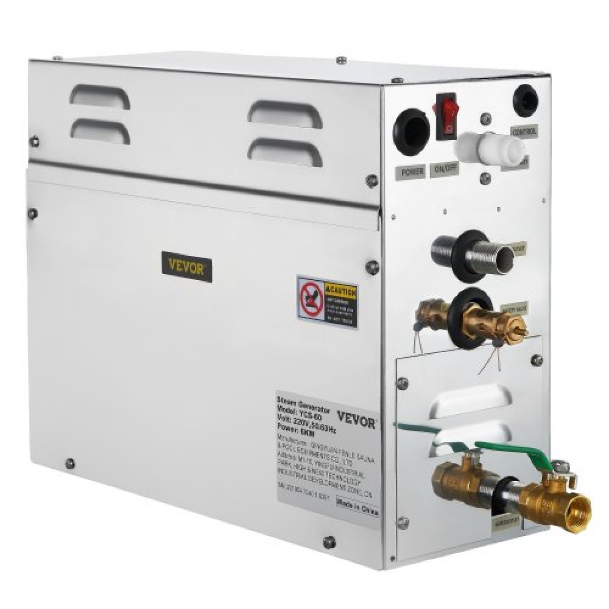 Ατμοποιητής σάουνας VEVOR 6KW με ψηφιακή οθόνη LED Ατμόλουτρο Γεννήτρια 6KW Steam Room Generator για οικιακή γεννήτρια ατμού SPA με έλεγχο χρόνου