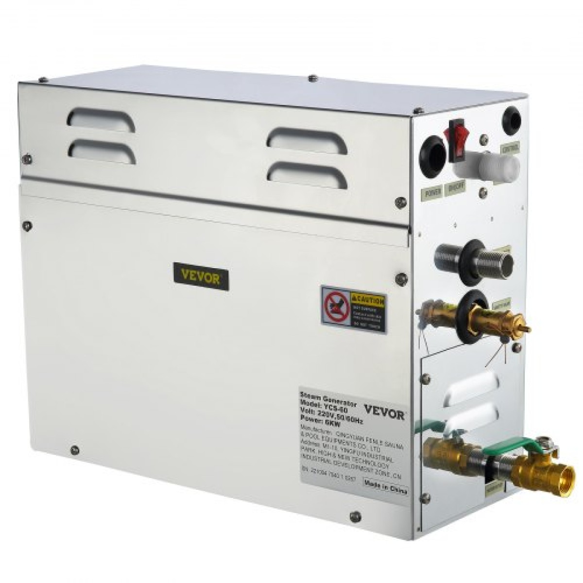 Ατμοποιητής σάουνας VEVOR 6KW με ψηφιακή οθόνη LED Ατμόλουτρο Γεννήτρια 6KW Steam Room Generator για οικιακή γεννήτρια ατμού SPA με έλεγχο χρόνου