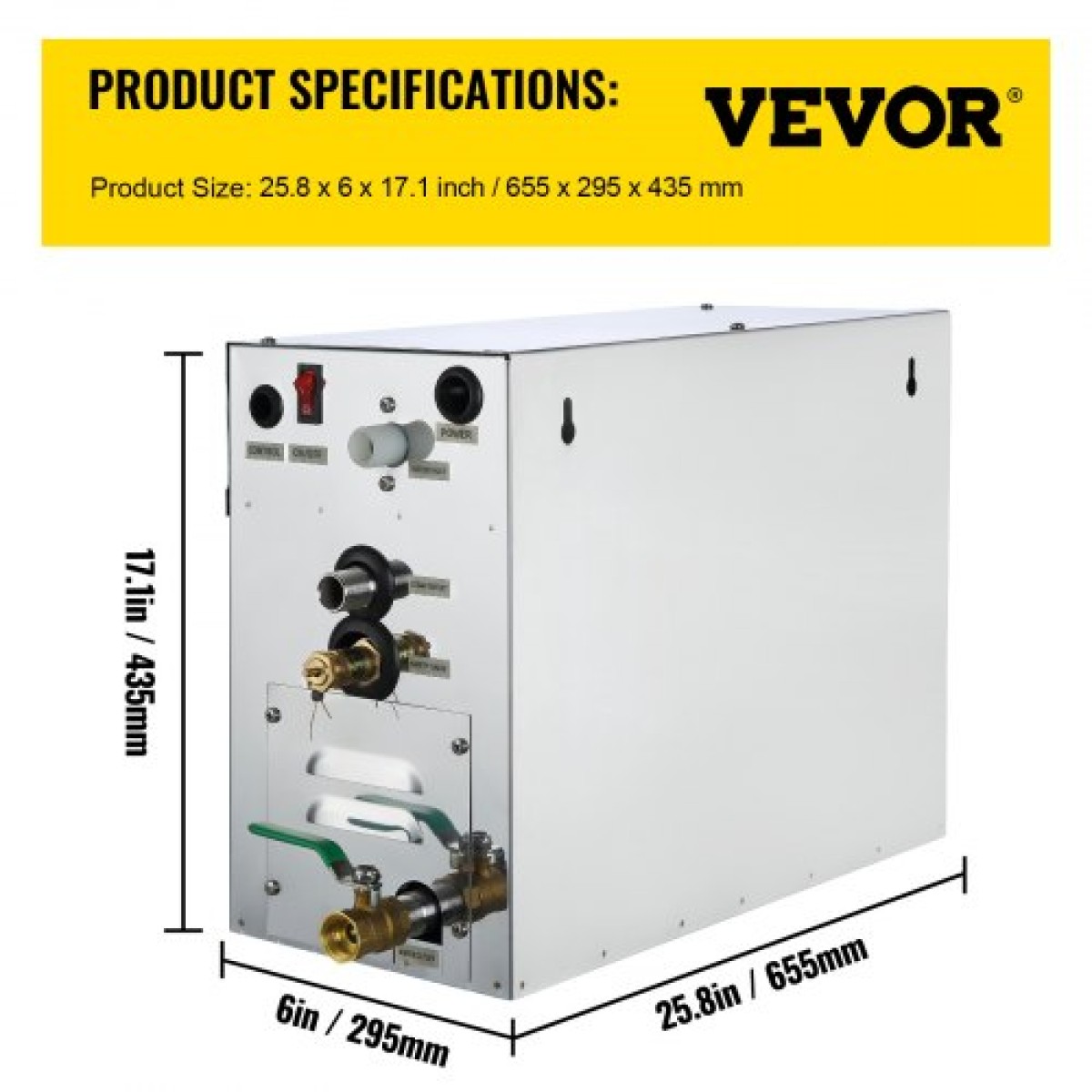 VEVOR 9KW Steam Generator Steam Generator for SPA Room Digital Display Steam Generator 35 ℃-55 ℃ Sauna Steam Generator for Home Commercial Steam Generator Kit Γεννήτρια ατμού