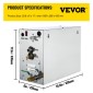 VEVOR 9KW Steam Generator Steam Generator for SPA Room Digital Display Steam Generator 35 ℃-55 ℃ Sauna Steam Generator for Home Commercial Steam Generator Kit Γεννήτρια ατμού