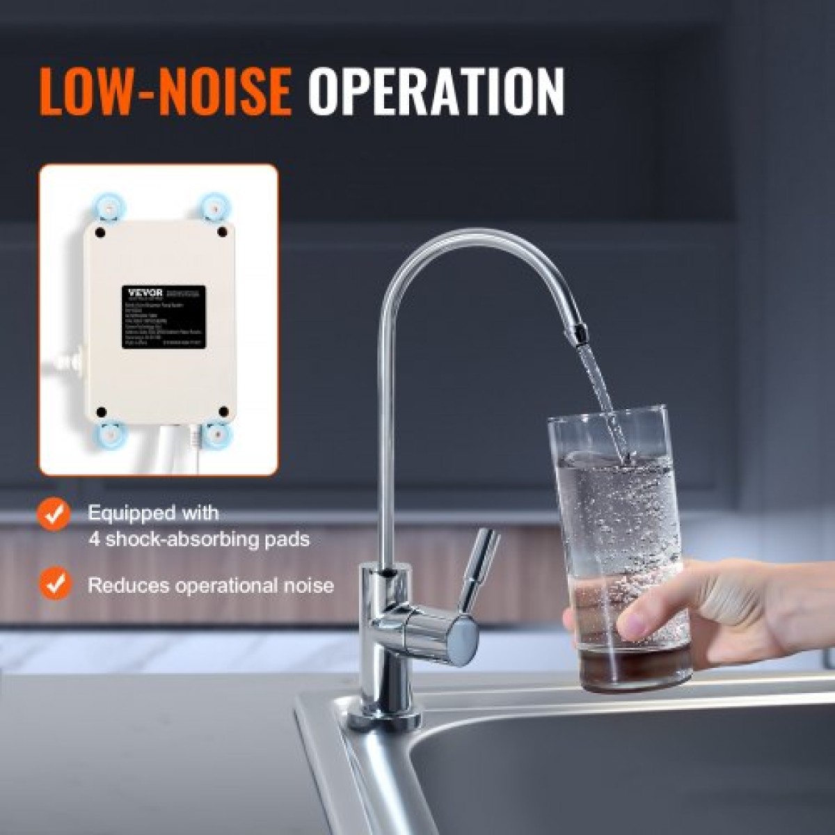 Σύστημα αντλίας φιάλης νερού VEVOR 3,8 L/min 40 Psi Water Dispenser Pump With 609,6 cm Pe Pipe