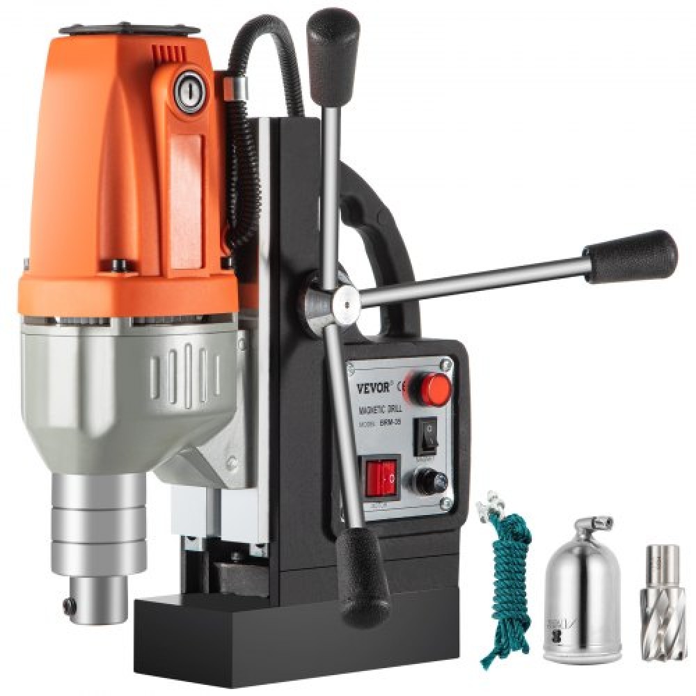 VEVOR Magnetic Drill 220V-240V Magnetic Drilling Machine 980W, Metal Drill Press High Power  680 rpm, Multi-Function Metal Drill Press 35MM Core Drilling Machine for Drilling And Tapping