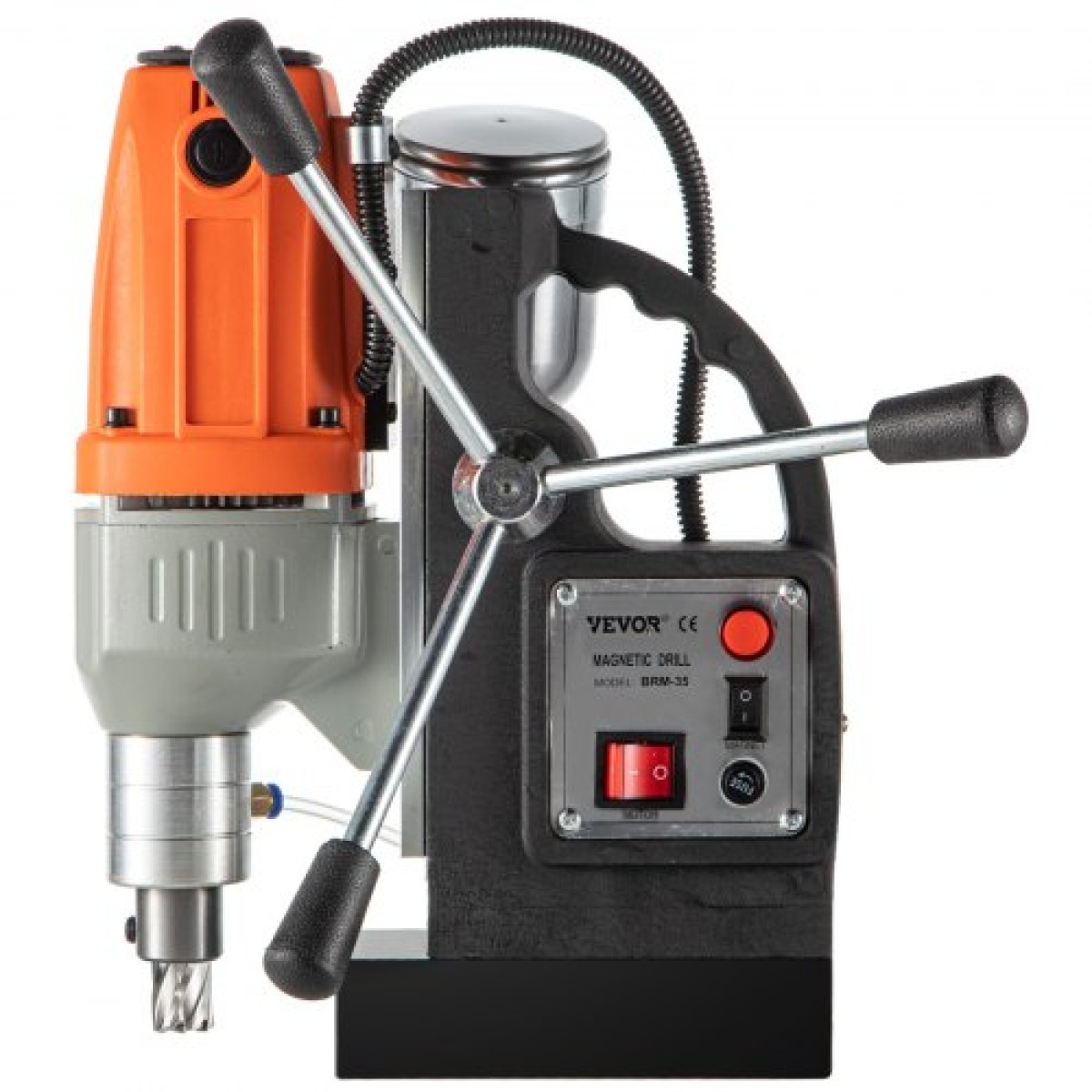 VEVOR Magnetic Drill 220V-240V Magnetic Drilling Machine 980W, Metal Drill Press High Power 680 rpm, Multi-function Metal Drill Press 35MM Core Drilling Machine for Drilling and Tapping