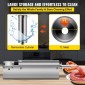 VEVOR Manual Sausage Stuffer, 7 L / 15 LBS Horizontal Sausage Machine, Dual-Speed ​​Meat Stuffer, κατασκευασμένο από ανοξείδωτο ατσάλι 304 ποιότητας τροφίμων, περιλαμβάνει 5 σωλήνες γέμισης, για οικιακή κουζίνα εστιατόριο Commercia