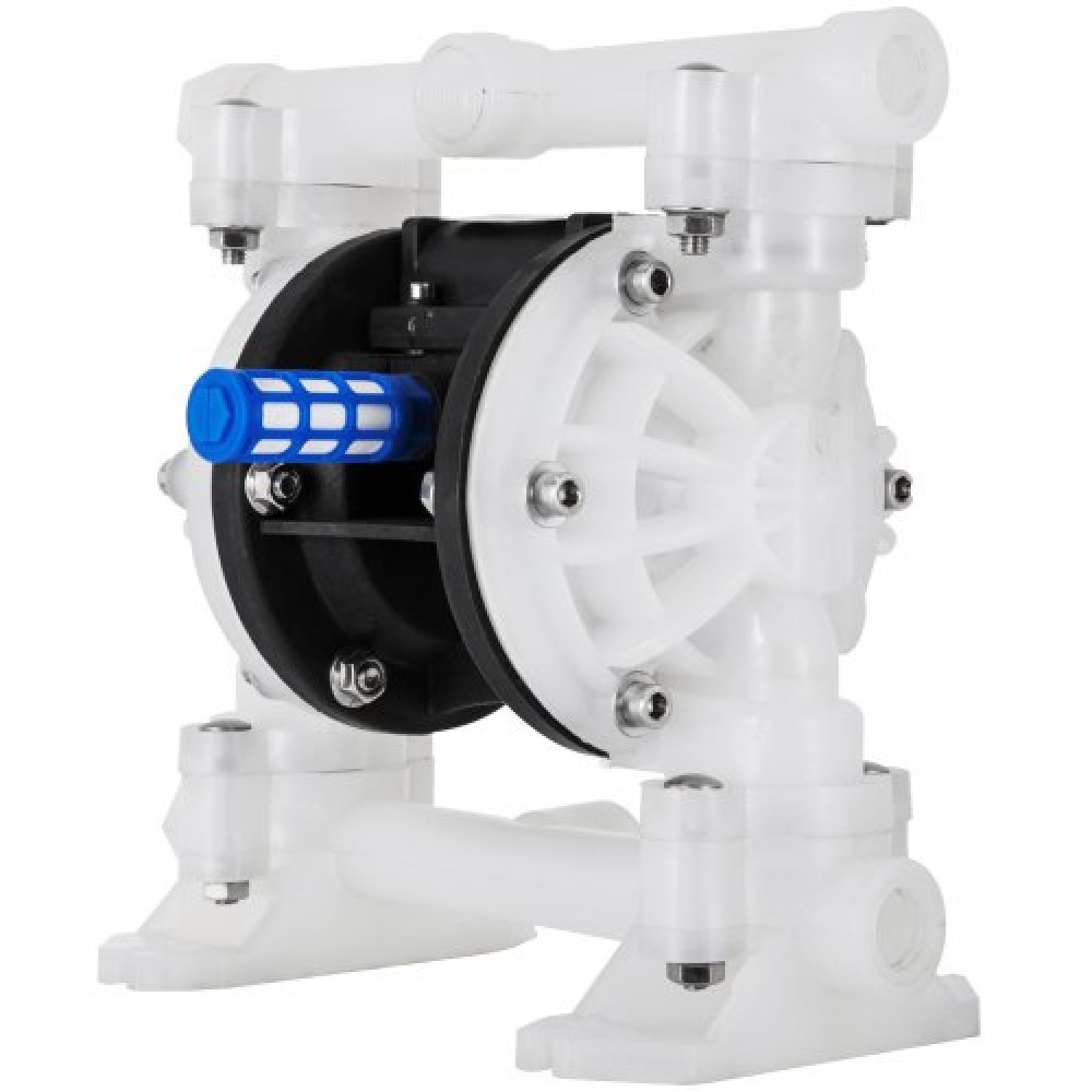 VEVOR Air Double Diaphragm Pump 7GPM 100PSI Polypropylene Diaphragm Water Pump with 1,3 cm Int & Out Out Pump Pump Diaphragm 6900,7 cm Max Head Air-operated Diaphragm Pump with Sealed Ball Valve