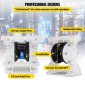 VEVOR Air Double Diaphragm Pump 7GPM 100PSI Polypropylene Diaphragm Water Pump with 1,3 cm Int & Out Out Pump Pump Diaphragm 6900,7 cm Max Head Air-operated Diaphragm Pump with Sealed Ball Valve