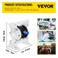 VEVOR Air Double Diaphragm Pump 7GPM 100PSI Polypropylene Diaphragm Water Pump with 1,3 cm Int & Out Out Pump Pump Diaphragm 6900,7 cm Max Head Air-operated Diaphragm Pump with Sealed Ball Valve