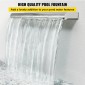 VEVOR 30 cm x 11,4 cm x 7,9 cm Διακοσμητικό σιντριβάνι πισίνας καταρράκτη από ανοξείδωτο χάλυβα για λιμνούλα κήπου σε εσωτερικούς και εξωτερικούς χώρους