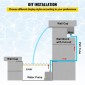 Διακοσμητικό σιντριβάνι πισίνας καταρράκτη από ανοξείδωτο χάλυβα 59,1" x 4,5" x 3,1" για λίμνη κήπου σε εσωτερικούς και εξωτερικούς χώρους