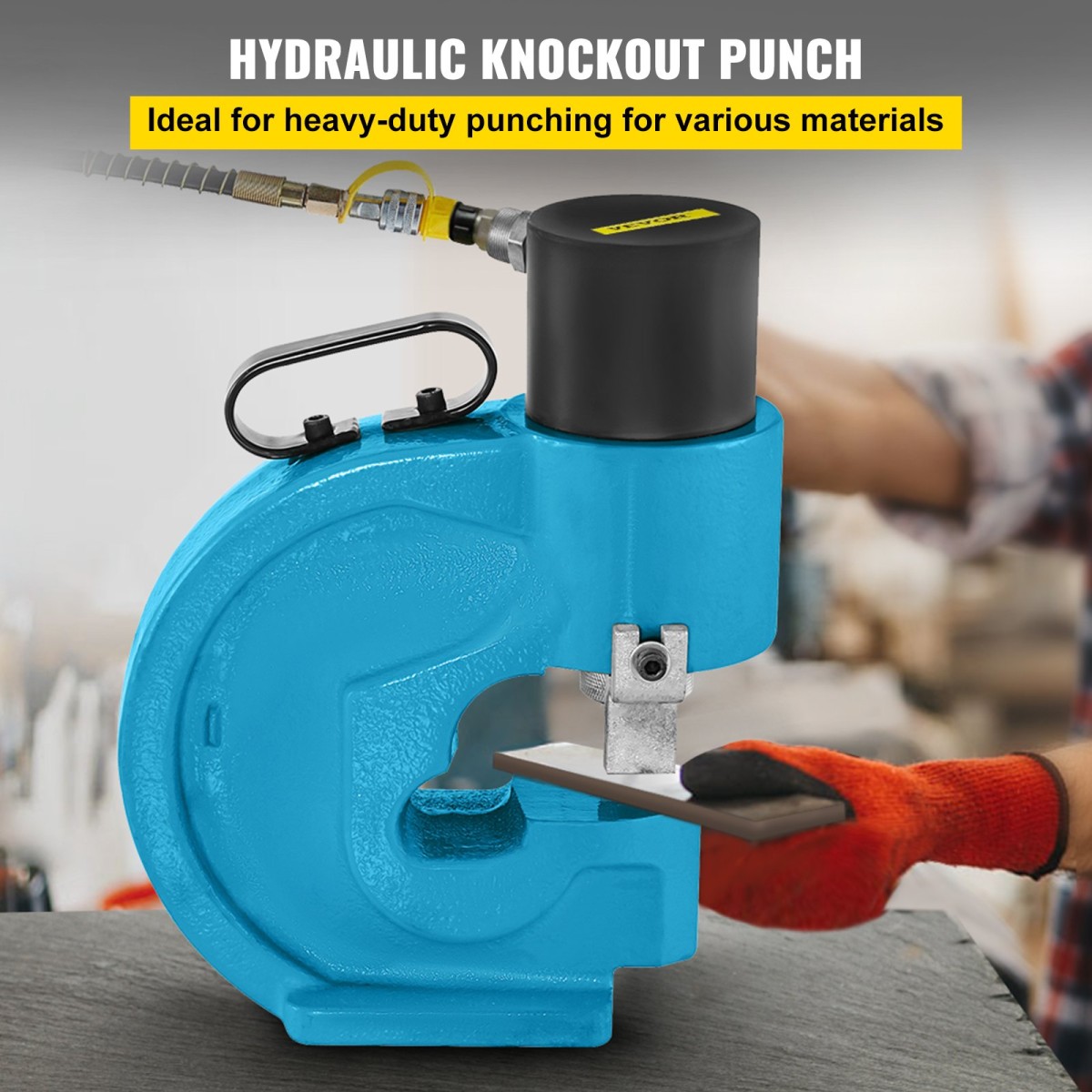VEVOR CH-70 Hydraulic Hole Puncher Tool puncher, 35T Flat Copper Electric Pump L Style, CP-700 H Style CFP-800-1 Busbar Tungsten Steel