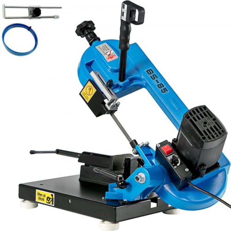 VEVOR Μεταλλικό πριόνι ταινίας 1000W Vertical Metal 0°-45° Metal Band Saw Band Saw Μεταλλικό Επιτραπέζιο πριόνι ταινίας Επιτραπέζιο Κορδόνι Μεταλλικό Πριόνι 85 x 105 mm Βάθος κοπής για μέταλλο για κοπή ξύλου μετάλλου, γυάλινες ίνες πλαστικού