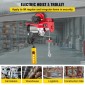 VEVOR Electric Wire Rope Hoist with Trolley, Electric Wire Rope Hoist with Trolley Remote Control Industry 1000KG/2200LBS Capacity