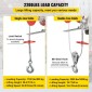 VEVOR Electric Wire Rope Hoist with Trolley, Electric Wire Rope Hoist with Trolley Remote Control Industry 1000KG/2200LBS Capacity