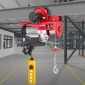 VEVOR Electric Wire Rope Hoist with Trolley, Electric Wire Rope Hoist with Trolley Remote Control Industry 1000KG/2200LBS Capacity