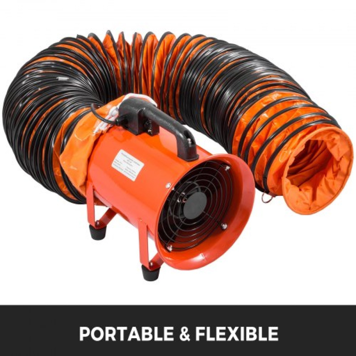 Εύκαμπτος αγωγός VEVOR 25FT PVC, Εύκαμπτος σωλήνας αγωγού PVC, βιομηχανικός φορητός σωλήνας εξαγωγής αναπνευστήρα βαρέως τύπου για ανεμιστήρα εξάτμισης 10 ιντσών