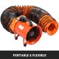 Εύκαμπτος αγωγός VEVOR 25FT PVC, Εύκαμπτος σωλήνας αγωγού PVC, βιομηχανικός φορητός σωλήνας εξαγωγής αναπνευστήρα βαρέως τύπου για ανεμιστήρα εξάτμισης 10 ιντσών