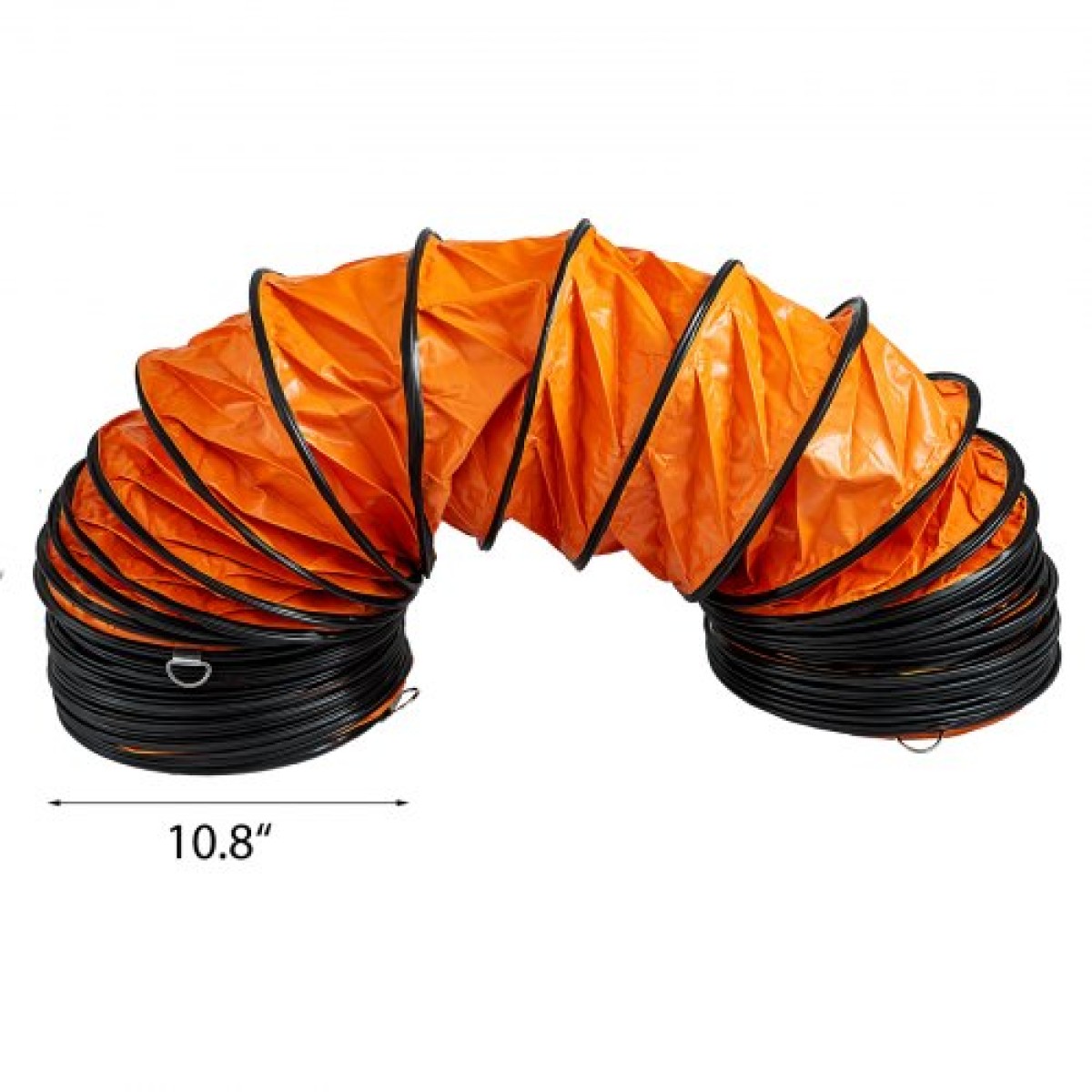Εύκαμπτος αγωγός VEVOR 25FT PVC, Εύκαμπτος σωλήνας αγωγού PVC, βιομηχανικός φορητός σωλήνας εξαγωγής αναπνευστήρα βαρέως τύπου για ανεμιστήρα εξάτμισης 10 ιντσών