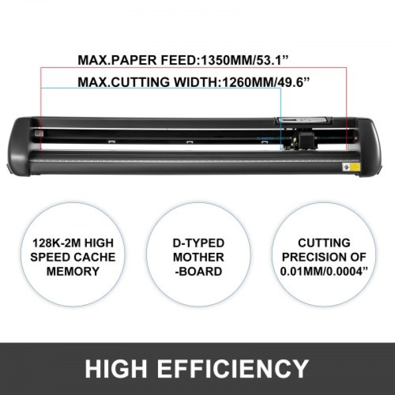 VEVOR 53" Vinyl Cutter Machine Basic Vinyl Plotter Cutter with Stand Plotter Adjustable Force Speed ​​Sign Κατασκευή