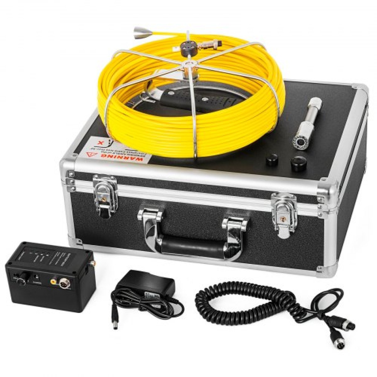 VEVOR Sewer Camera, Pipe Inspection Camera 30M, Sewer Inspection Video Camera 7" Monitor Pipeline Inspection Camera Drain Camera Industrial Endoscope HD DVR Recorder with 8GB Card