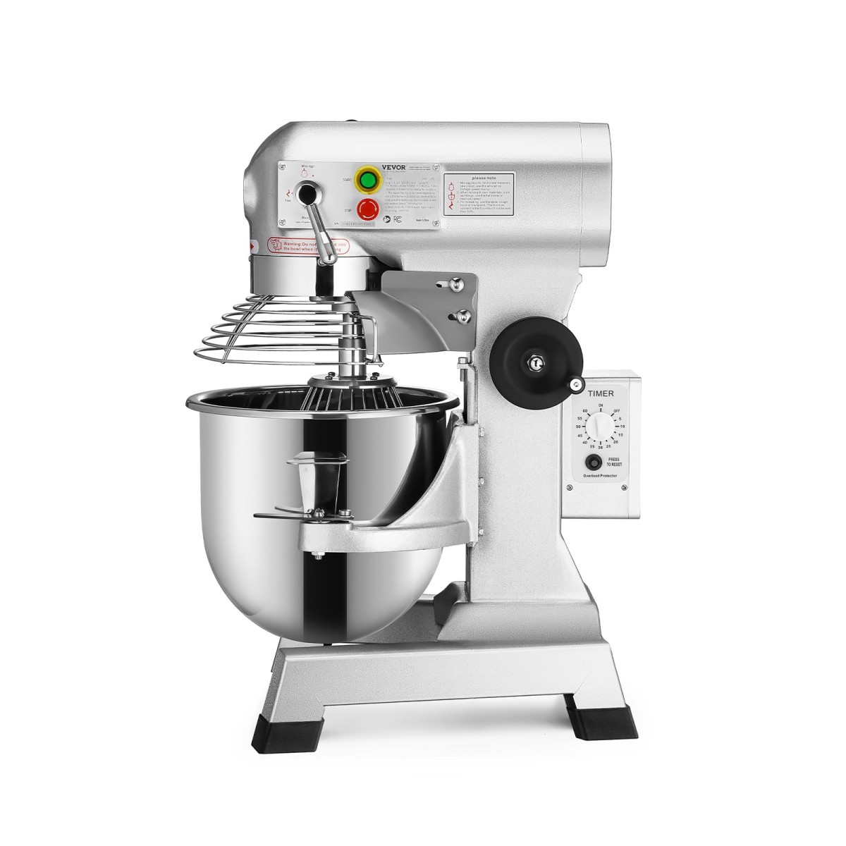 VEVOR Commercial Mixer Electric Food Mixer 10L Capacity Bowl Electric Dough Mixer Maker 500W Ρυθμιζόμενος Εμπορικός Μίξερ Μύλος 220V Stand Mixer για Επαγγελματική Κουζίνα