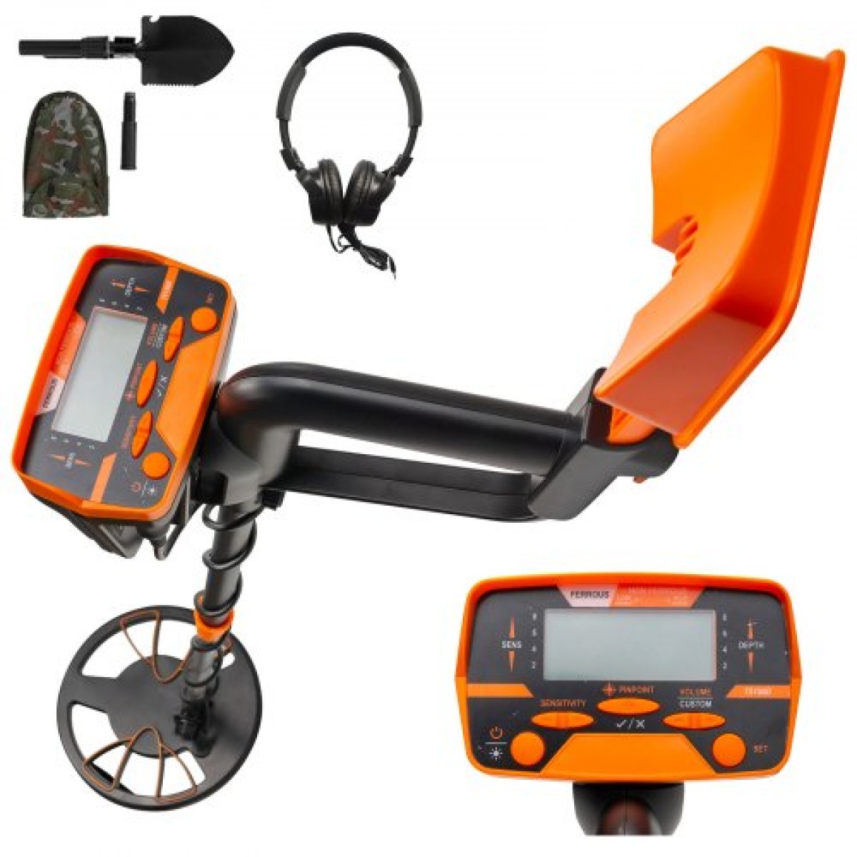 VEVOR Yellow Metal Detector 3010 Waterproof Disc Ανιχνευτές μετάλλων Υποβρύχιος Υπόγειος Ανιχνευτής μετάλλων LCD υψηλής ακρίβειας για ενήλικες και παιδιά Αυτόματος ανιχνευτής ακουστικών