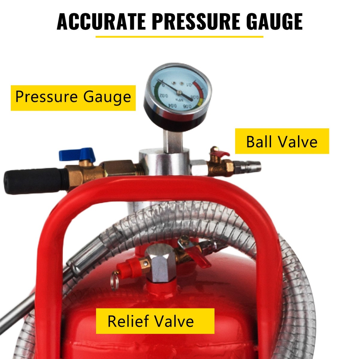 VEVOR 5 Gallon/22,7L Oil Extractor, Portable Air Pneumatic Waste Oil Extractor Garage Drain Tank