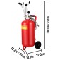 VEVOR 5 Gallon/22,7L Oil Extractor, Portable Air Pneumatic Waste Oil Extractor Garage Drain Tank