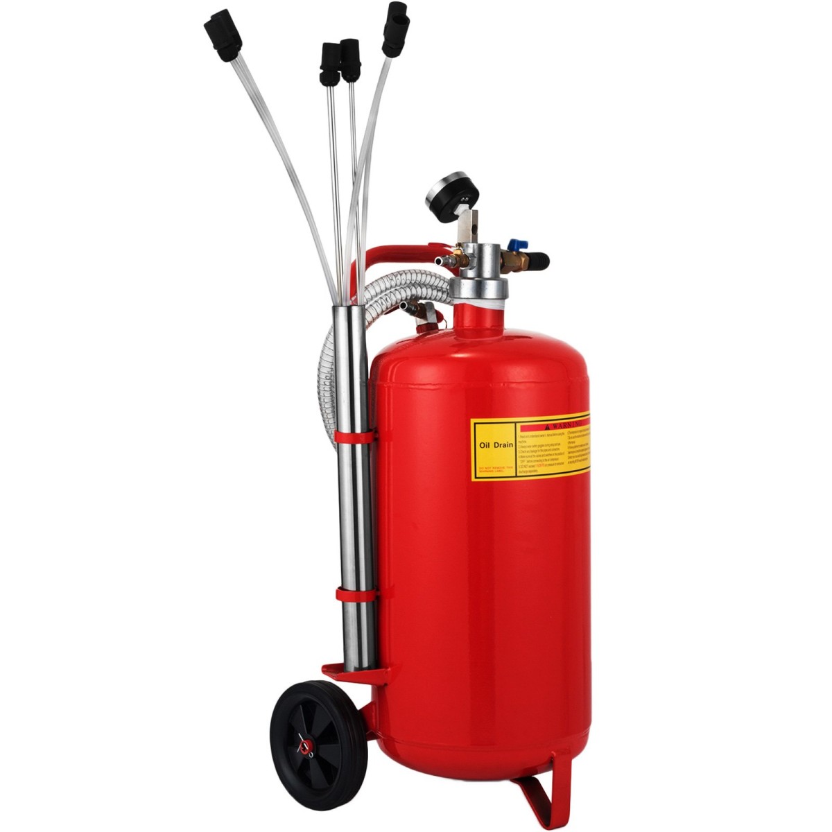 VEVOR 5 Gallon/22,7L Oil Extractor, Portable Air Pneumatic Waste Oil Extractor Garage Drain Tank