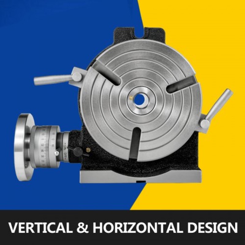 Περιστροφικό τραπέζι VEVOR 8 INCH/200 MM Οριζόντιο κάθετο περιστροφικό τραπέζι με 3 αυλακώσεις Περιστροφικό τραπέζι για φρέζα MT-3 Περιστροφικό τραπέζι για φρέζα 360 μοιρών Περιστροφικό τραπέζι ακριβείας για μέγγενη διάτρησης φρεζαρίσματος