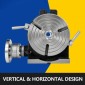 Περιστροφικό τραπέζι VEVOR 8 INCH/200 MM Οριζόντιο κάθετο περιστροφικό τραπέζι με 3 αυλακώσεις Περιστροφικό τραπέζι για φρέζα MT-3 Περιστροφικό τραπέζι για φρέζα 360 μοιρών Περιστροφικό τραπέζι ακριβείας για μέγγενη διάτρησης φρεζαρίσματος