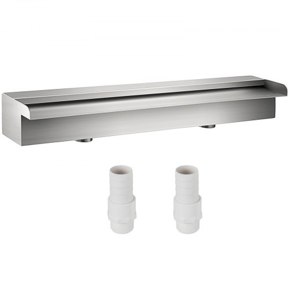 VEVOR 23,6" x 4,5" x 3,1" Διακοσμητικό σιντριβάνι πισίνας καταρράκτη από ανοξείδωτο χάλυβα για λίμνη κήπου σε εσωτερικούς και εξωτερικούς χώρους