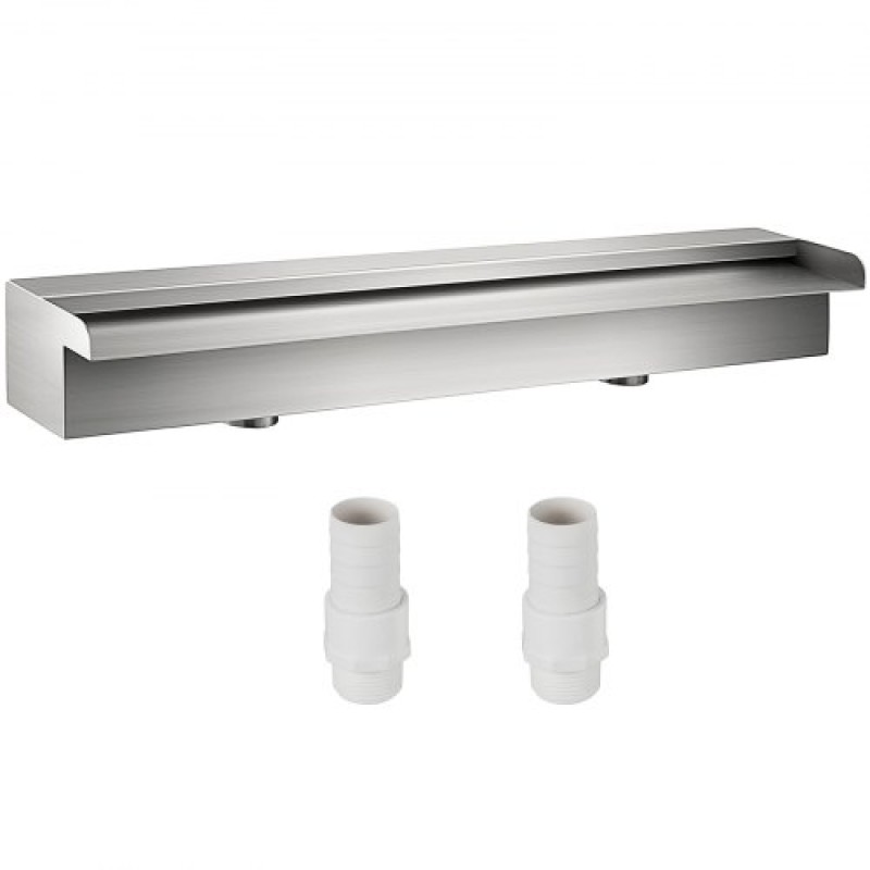 VEVOR 23,6" x 4,5" x 3,1" Διακοσμητικό σιντριβάνι πισίνας καταρράκτη από ανοξείδωτο χάλυβα για λίμνη κήπου σε εσωτερικούς και εξωτερικούς χώρους