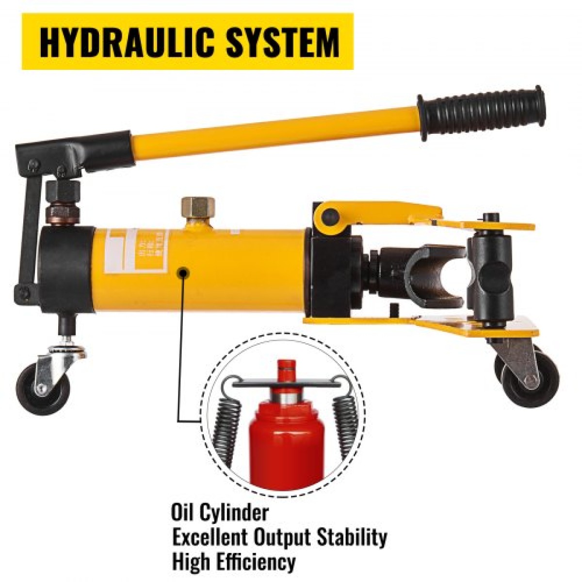 Μηχανή λυγίσματος σωλήνων VEVOR Manual Hydraulic Pipe Bender Machine 10 Ton Manual Hydraulic Tube Bending Machine 6,4–25,4 mm Diameter 6 Die for Heating and Piping Construction