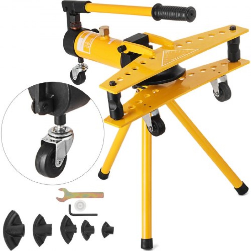 Μηχανή λυγίσματος σωλήνων VEVOR Manual Hydraulic Pipe Bender Machine 10 Ton Manual Hydraulic Tube Bending Machine 6,4–25,4 mm Diameter 6 Die for Heating and Piping Construction
