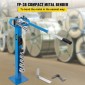 VEVOR Compact Bender Metal Manual Floor Type 7 Dies 1-3" Fabrication Metal Pedestal Solid Handle Telescoping Mountable 117,2cm Handle Rod Tube for Shape Steel, Iron, Swled, Brass, Copper
