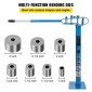 VEVOR Compact Bender Metal Manual Floor Type 7 Dies 1-3" Fabrication Metal Pedestal Solid Handle Telescoping Mountable 117,2cm Handle Rod Tube for Shape Steel, Iron, Swled, Brass, Copper