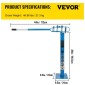 VEVOR Compact Bender Metal Manual Floor Type 7 Dies 1-3" Fabrication Metal Pedestal Solid Handle Telescoping Mountable 117,2cm Handle Rod Tube for Shape Steel, Iron, Swled, Brass, Copper