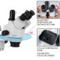 VEVOR 3.5X-90X Simul-Focal Stereo Microscope 360° Swiveling Trinocular Stereo Microscope with Dual Arm Boom