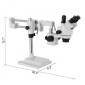 VEVOR 3.5X-90X Simul-Focal Stereo Microscope 360° Swiveling Trinocular Stereo Microscope with Dual Arm Boom