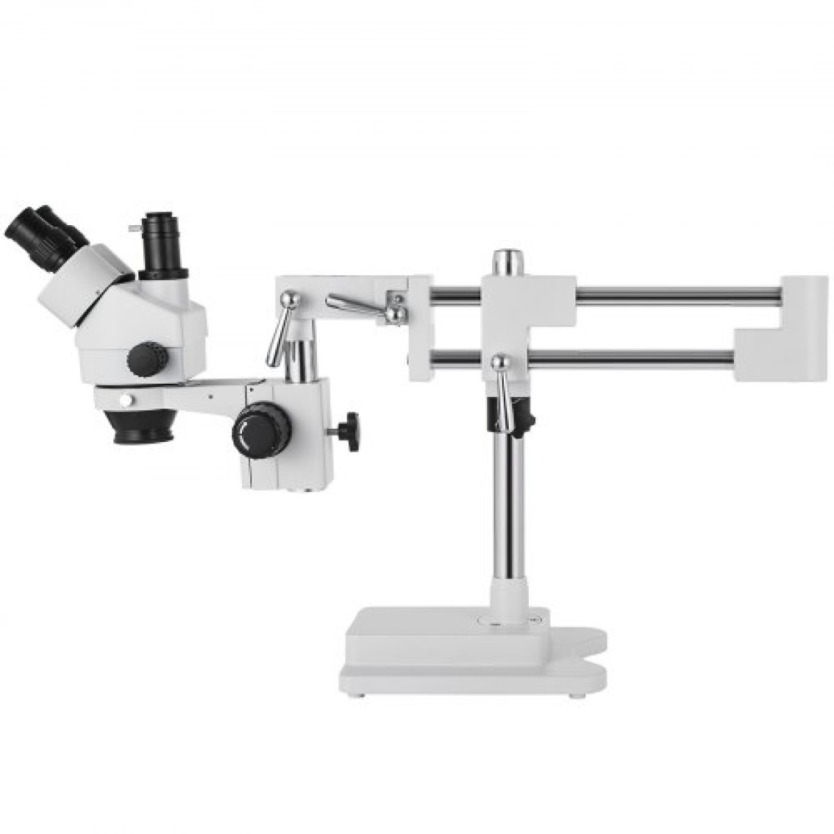 VEVOR 3.5X-90X Simul-Focal Stereo Microscope 360° Swiveling Trinocular Stereo Microscope with Dual Arm Boom