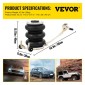 VEVOR 5 Ton/4999,9 kg Πνευματικό Jack Triple Bag Air Jack Ύψος ανύψωσης 16,5-40,6 cm Φουσκωτό Jack Lifter αυτοκινήτου Πνευματικός γρύλος αέρα 4999,9 kg Χωρητικότητα Εξαιρετικά γρήγορη ανύψωση